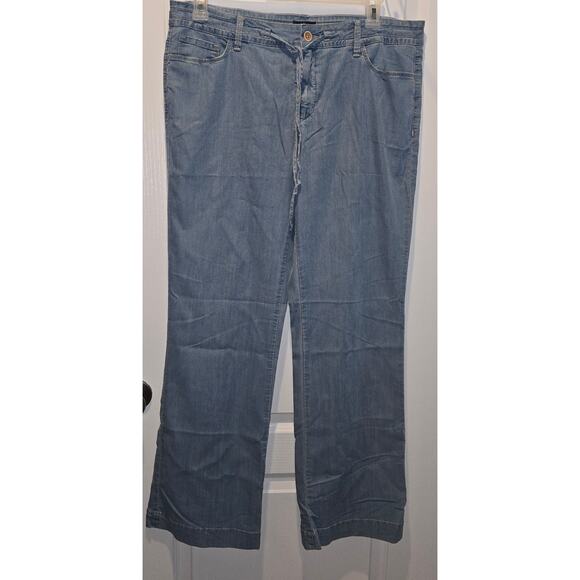 NYDJ wide leg lightweight denim pants sz 14 - Picture 1 of 7